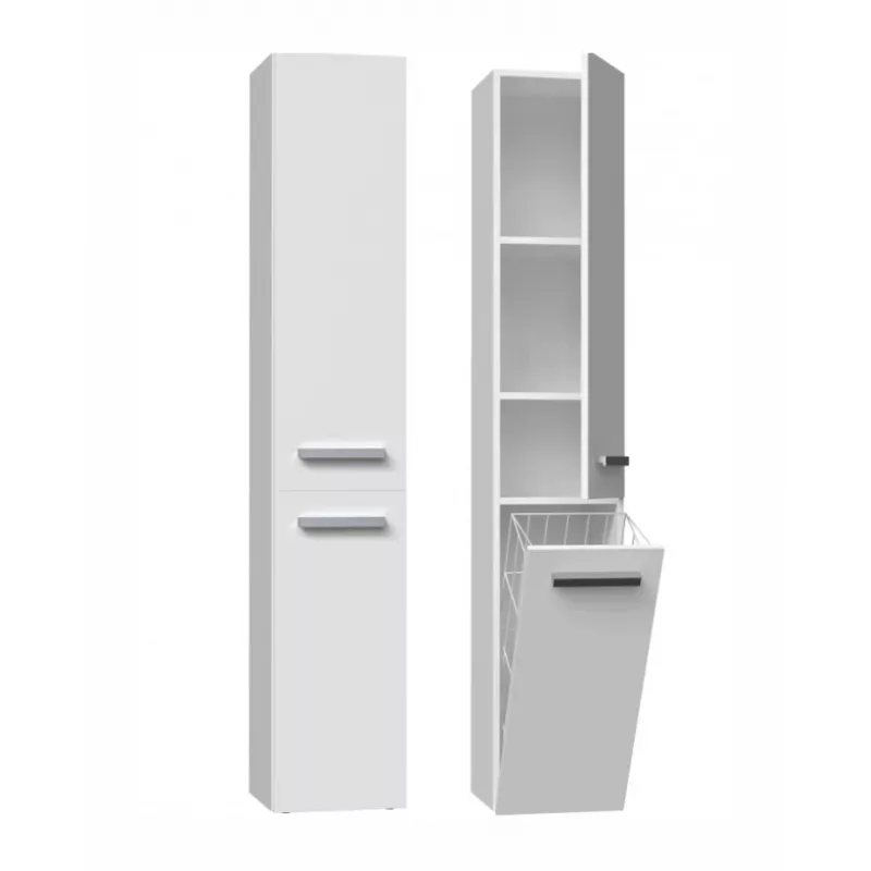 Armadietto bagno NEL IV 31x30x174 cm, bianco opaco