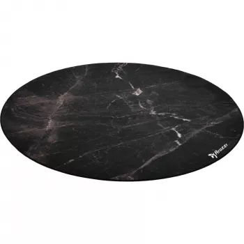 Tappetino protettivo da pavimento per sedie Arozzi Zona Round Floor Pad – nero Marble, tappetino protettivo rotondo per pavimenti duri e moquette