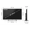 Sharp 43HP6265E TV Google UHD nero