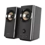 CREATIVE T60 diffusori desktop Hi-Fi compatti 2.0 con dialogo chiaro e surround tramite Sound Blaster SmartComms Kit, connessioni audio USB-C, microfono e cuffie B