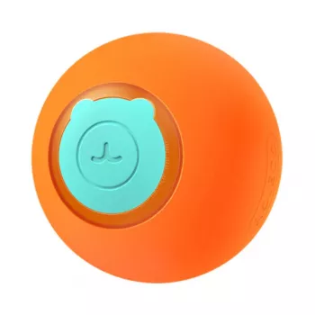 Palla interattiva per gatti Rojeco RWJ-12 — design arancione e colorato, giocattolo rotolante automatico