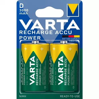 Varta Batteria ricaricabile VARTA RPA Ni-MH D (Mono) 3000mAh 1,2V / blister da 2 (56720 101 402)