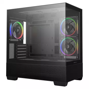 Case PC Midi Tower DeepCool CG380 3F – nero, 235×437×451 mm, supporta 2x120 mm laterali + 1x120 mm posteriori, alimentatore in basso, HDD 2,5