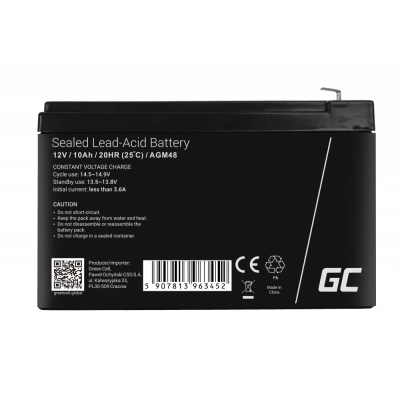 Green Cell AGM48 batteria per UPS piombo-acido (VRLA) 12 V 10 Ah