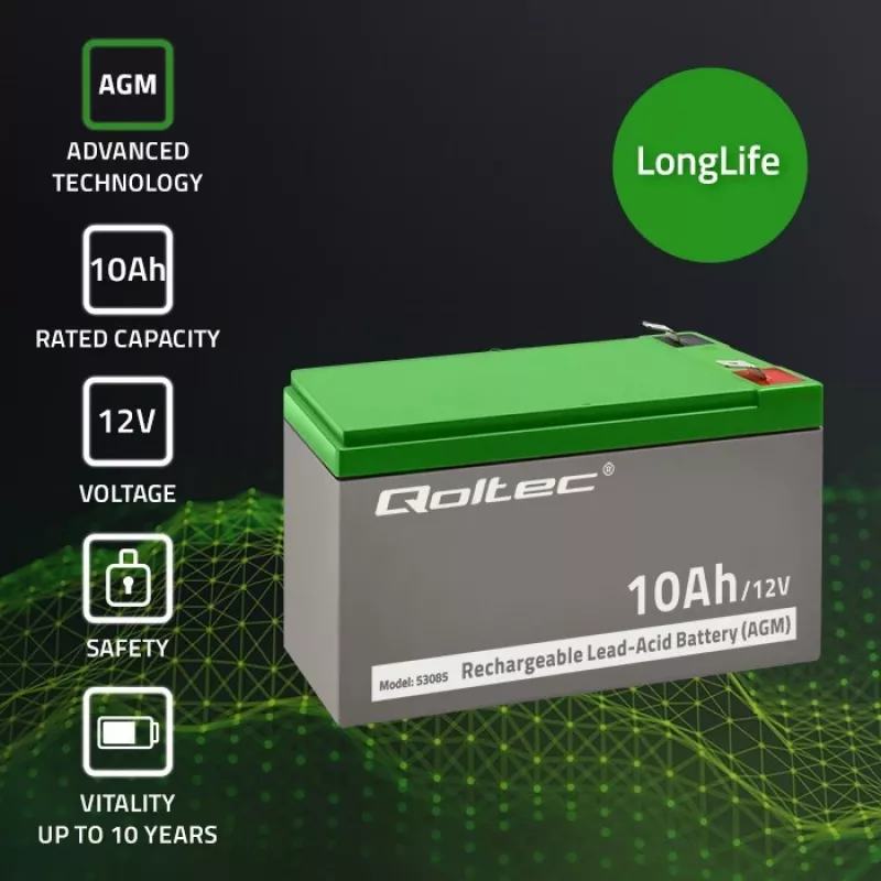 Batteria AGM 12V 10Ah senza manutenzione per UPS