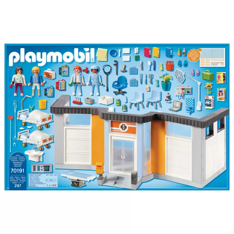 Personaggio Playmobil 70191 Reparto ospedaliero arredato 297 pezzi