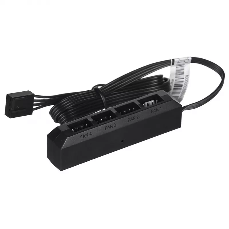 Hub ventole DeepCool FH-04 – ATX a 20 pin a 4× 3 pin Molex, cavo 0,55 m, nero