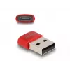 Delock - adattatore USB - USB (M) a 24 pin USB-C (F) - USB2.0 3 A - rosso (60050)
