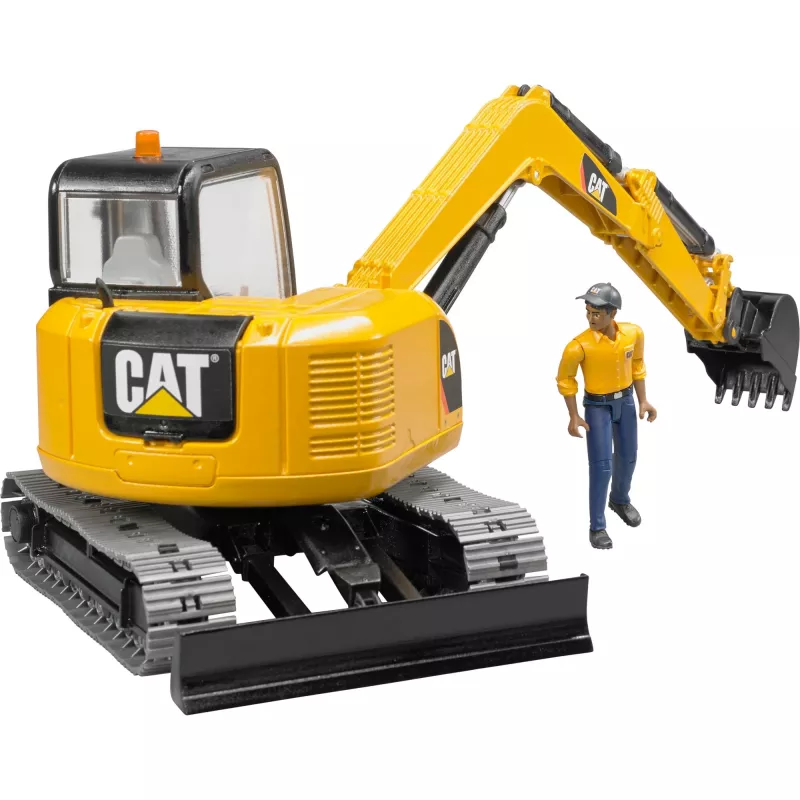 Bruder CAT mini escavatore con operaio
