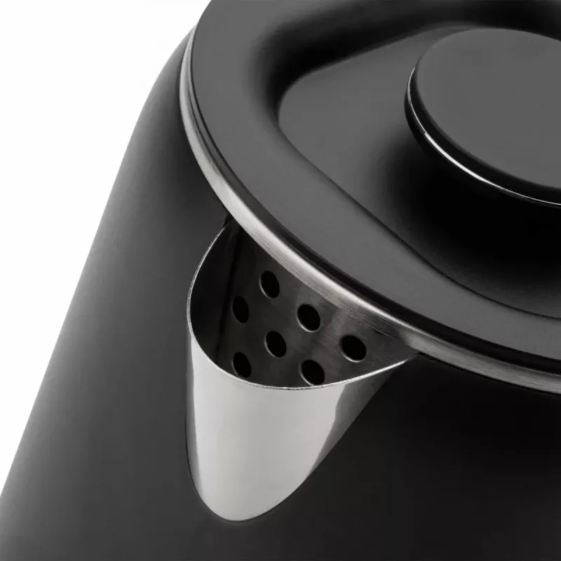 Jata JEHA1575 bollitore elettrico, 1,7 l, 1500 W, 5 impostazioni di temperatura, nero/acciaio inox
