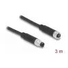 DeLOCK cavo M8 4 poli codifica A connettore maschio su connettore femmina PUR TPU 3 m