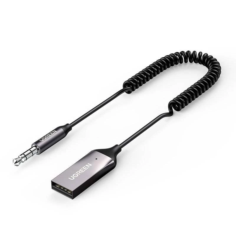 UGREEN CM309 ricevitore audio Bluetooth 5.0, USB, jack AUX da 3,5 mm, nero