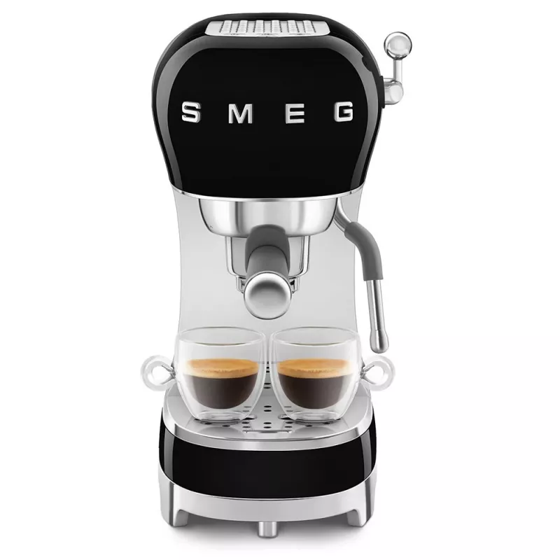 SMEG 50's Style ECF02BLEU macchina per espresso, 15 bar, nera