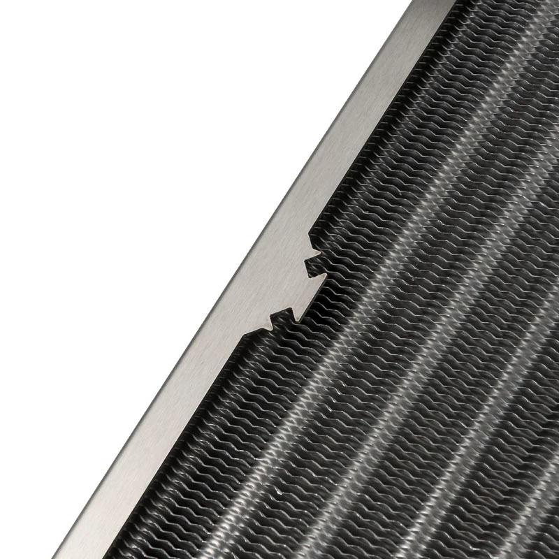 Radiatore Aqua-Computer airplex radical 2/480 — alluminio/rame/acciaio inox, 520×140×40 mm