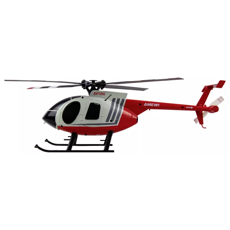 Amewi RC elicottero MD500 batteria Li-Po 350mAh argento/rosso (25354)
