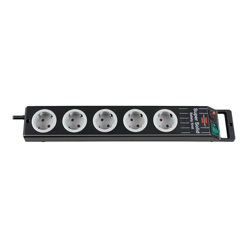 Prolunga elettrica Brennenstuhl 1153380115 2,5 m 5 prese AC nero grigio