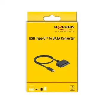 Convertitore DeLOCK 63803 USB Type-C a 22 pin SATA 6 Gb/s per SSD / HDD da 2,5