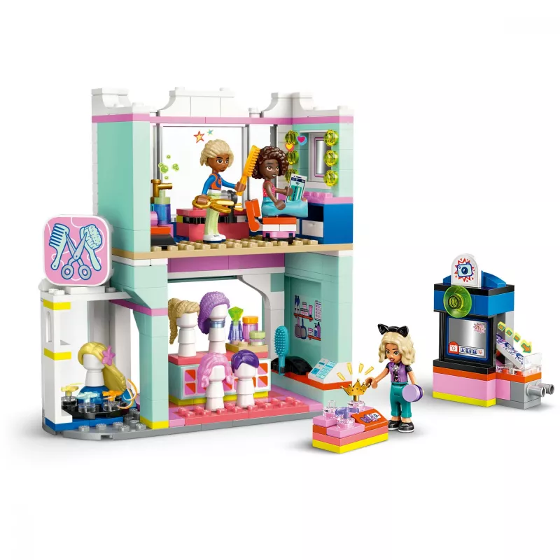 LEGO Friends Set di gioco Salone di parrucchiere e negozio di decorazioni 42662 – mini bambole, scena del salone, accessori