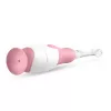 Spazzolino elettrico neno Denti rosa per bambini — vibrante, setole morbide, batteria AAA, timer 2 minuti