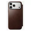 Custodia per cellulare Nomad Modern Leather Folio Cover per iPhone 17 Pro Max — marrone, pelle, schermo da 6,3
