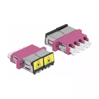 Accoppiatore in fibra ottica DeLOCK 86906 LC quad femmina su LC quad femmina multimodale viola