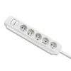 Prolunga elettrica Qoltec 50276 1,8 m 5 prese AC per interni bianco