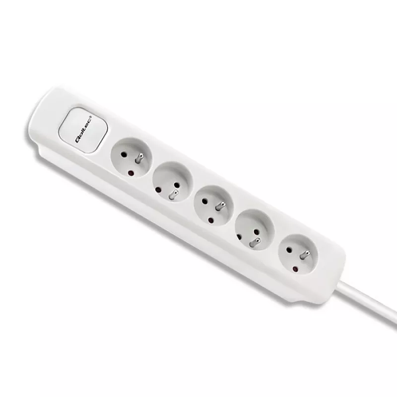 Prolunga elettrica Qoltec 50276 1,8 m 5 prese AC per interni bianco