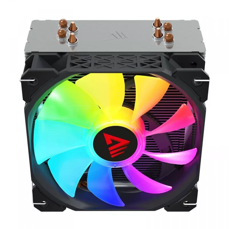 Dissipatore ad aria per CPU SAVIO SAVGCOVORTEXX2ARGB con 4 heatpipe, ventola ARGB 120 mm, nero