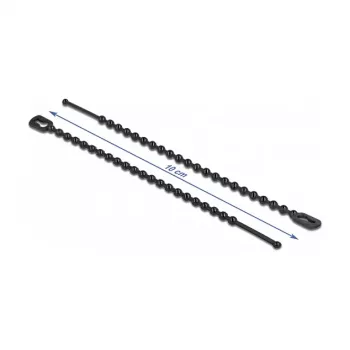 Fascetta fermacavi a perline DeLOCK 19566 L 100 x L 2,4 mm nero 100 pezzi