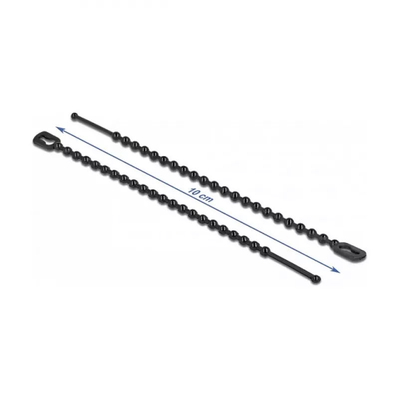 Fascetta fermacavi a perline DeLOCK 19566 L 100 x L 2,4 mm nero 100 pezzi