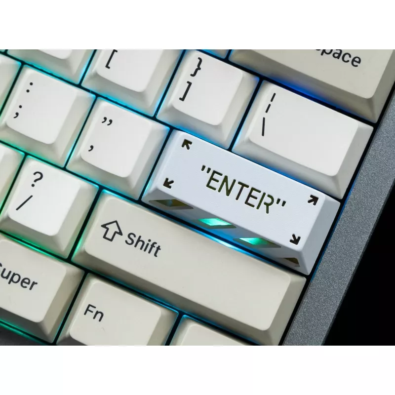 Enter Aluminum Alloy Artisan Keycap, tasto bianco/arancione