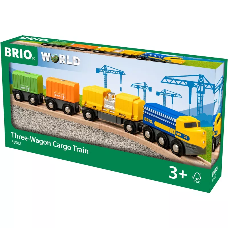 Treno BRIO Three-Wagon Cargo Train