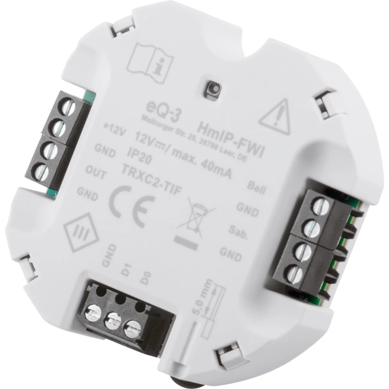 Homematic IP HMIP-FWI ricevitore smart home 868 MHz con filo bianco