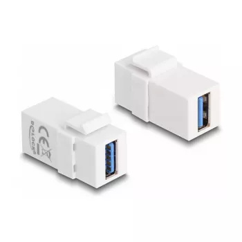 Modulo Keystone DeLOCK presa USB 3.0 A su presa USB 3.0 A bianco 1:1
