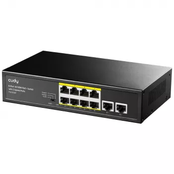 Cudy FS1010P switch di rete Fast Ethernet (10/100) Power over Ethernet (PoE) nero