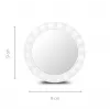 Specchio da trucco freestanding Medisana 23603 — rotondo bianco, a batteria, pieghevole, con illuminazione integrata