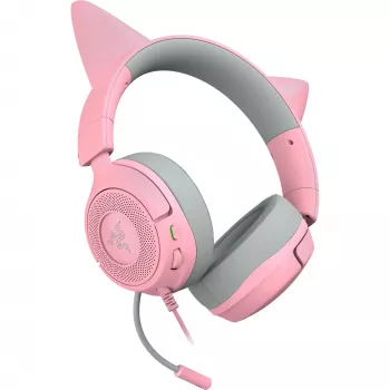 Cuffie Razer Kraken Kitty V3 X — con filo, USB Type-A, over-ear, 20–28kHz, cavo 1,3 m, rosa