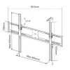 Akyga AK-MB-09 supporto TV da parete fisso, 37-85 pollici, 60 kg, VESA 800x600, nero