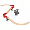 World set di binari montagna e valle, ferrovia in legno/rosso, 16 pezzi