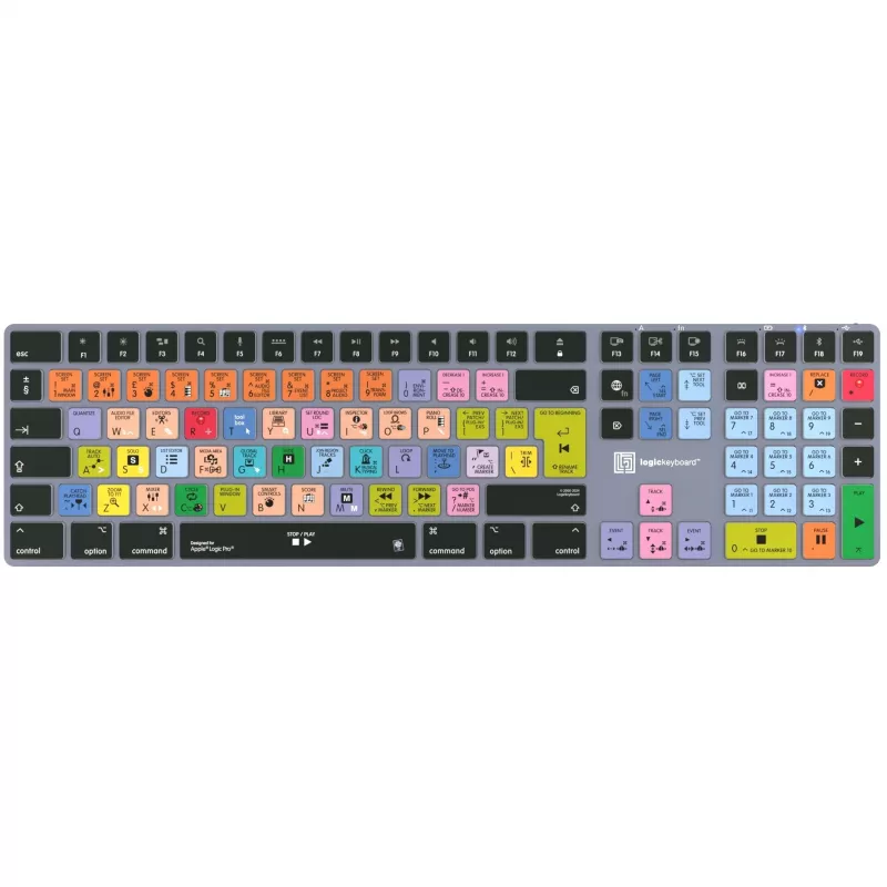 Tastiera LogicKeyboard Apple Logic Pro X2 Titan DE Mac — LKB-LOGXP2-TM-DE, layout tedesco