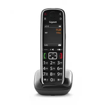 Telefono analogico/DECT Gigaset E720 con identificazione del chiamante nero