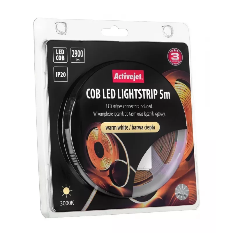 Activejet AJE-COB 5m striscia LED calda universale per interni