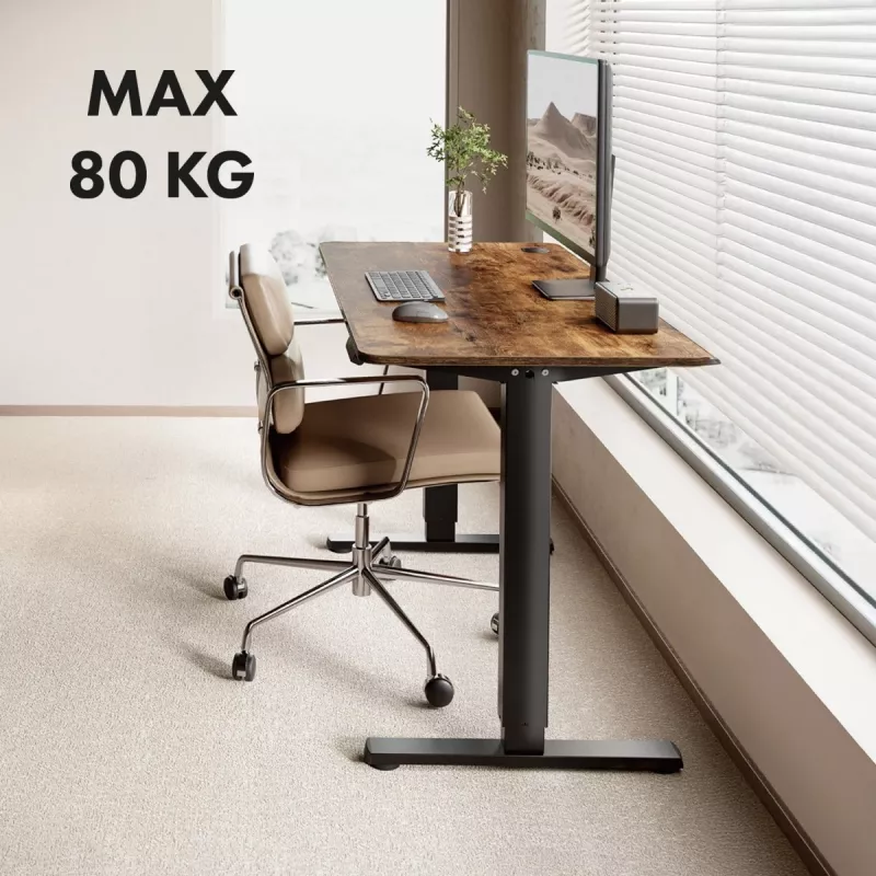 Scrivania regolabile elettricamente in altezza Ergo Office, altezza max. 1160 mm, max. - 80 kg, senza piano per scrivania sit-stand, nera, ER-400 B
