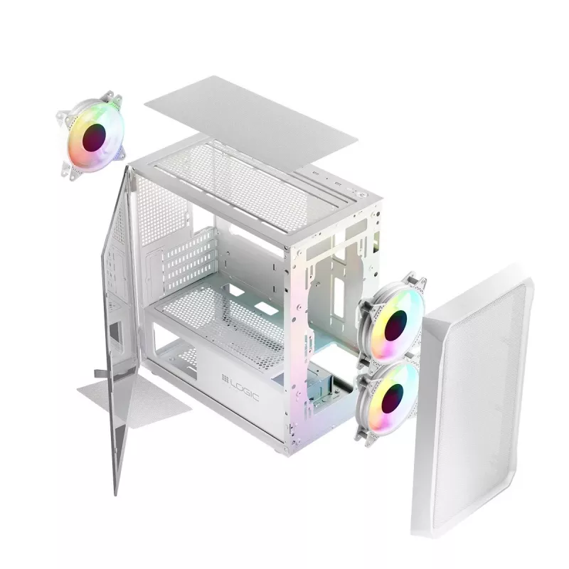 Case Logic PORTOS ARGB MINI USB 3.0 bianco