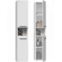 Armadietto da bagno top e shop NEL I BIEL, a libera installazione, 5 ripiani, 310×300×1740 mm, bianco