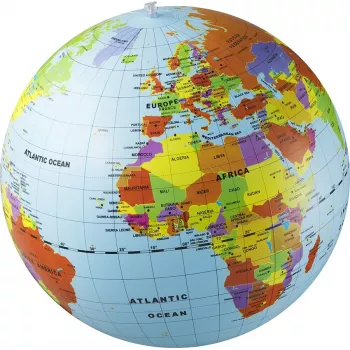 Globo gonfiabile 50 cm di MG DYSTRYBUCJA — design mappa del mondo, modello C019