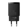 Caricabatterie rapido USB da interno Baseus CCXJ-B01 – 2 porte (USB-C PD 20W + USB-A QC3.0 18W), 100–240 V, nero