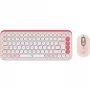 Logitech POP Icon Combo - set tastiera e mouse - wireless - Bluetooth LE - QWERTY - US International - rosé, bianco sporco (920-013142)