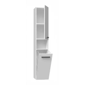 Armadietto bagno NEL III 31x30x174 cm, bianco, lucido