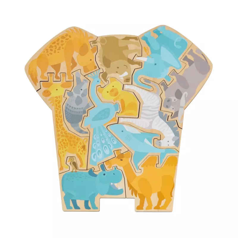 Puzzle 2 in 1 elefante